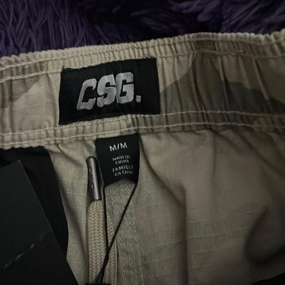 Brand new mens cargo pants sizeM/M CSG color Tan and faded  olive green